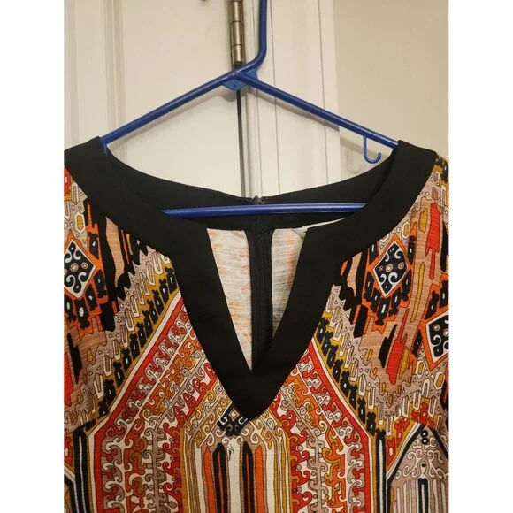 Trina Turk Silk Blend Sheath Tunic Dress w/ 3/4 Sleeves Size 4 NWT - Picture 4 of 10